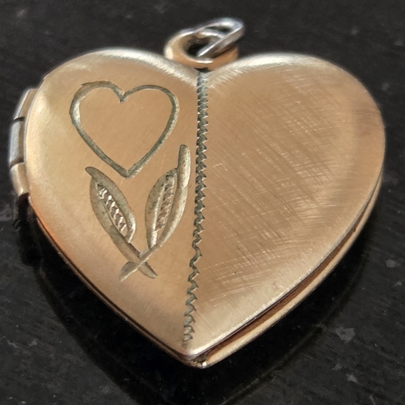 Antique Edwardian Heart Locket 1/20 12K Gold Filled | Early 20th Century (c.1900 - Picture 3 of 9